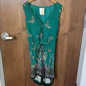 Elevenses Green Floral Butterfly Romper – Anthropologie, Size Small
